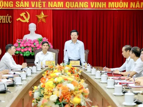 Ban Dân vận Trung ương làm việc với Tỉnh ủy Vĩnh Phúc
