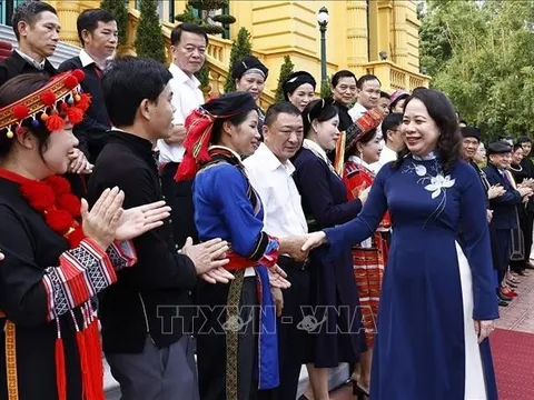 Phó chủ tịch nước Võ Thị Ánh Xuân gặp mặt đại biểu dân tộc thiểu số tiêu biểu Hà Giang