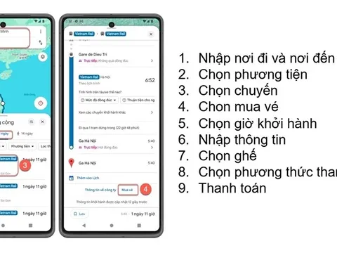 Đường sắt Việt Nam bán vé tàu qua bản đồ trực tuyến
