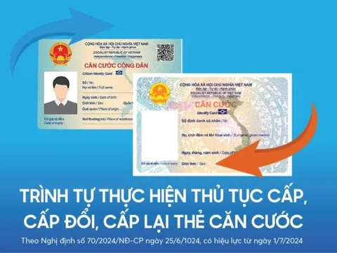 Cấp đổi thẻ căn cước trực tuyến được giảm 50% lệ phí