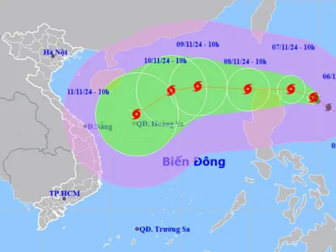 Xuất hiện bão Yinxing mạnh cấp 13, giật cấp 16 gần Biển Đông