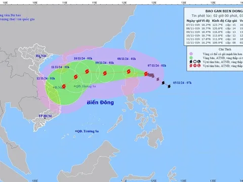 Bão Yinxing: Sức gió mạnh nhất vùng gần tâm bão cấp 15