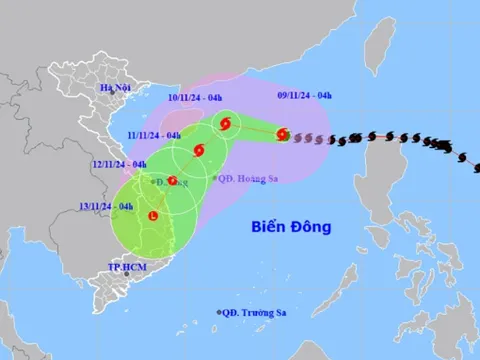 Bão số 7 mạnh cấp 14, giật cấp 17 cách quần đảo Hoàng Sa 480km