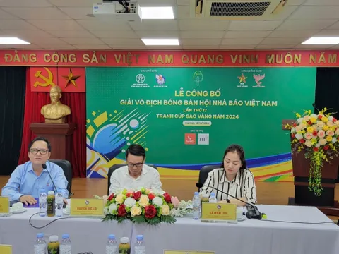 Công bố Giải vô địch bóng bàn Hội Nhà báo Việt Nam lần thứ 17