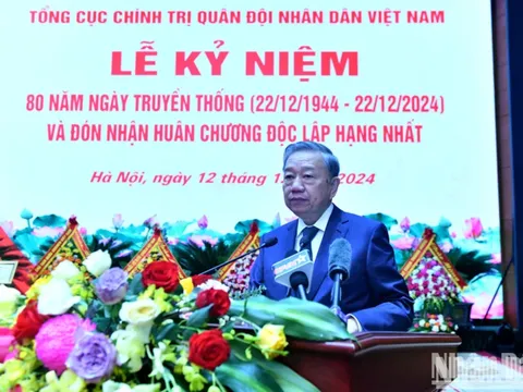 Phát biểu của Tổng Bí thư Tô Lâm tại Lễ kỷ niệm 80 năm Ngày truyền thống Tổng cục Chính trị Quân đội nhân dân Việt Nam