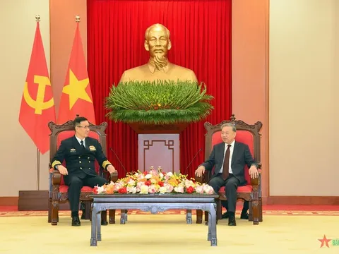 Tổng Bí thư Tô Lâm, Bí thư Quân ủy Trung ương tiếp Bộ trưởng Bộ Quốc phòng Trung Quốc
