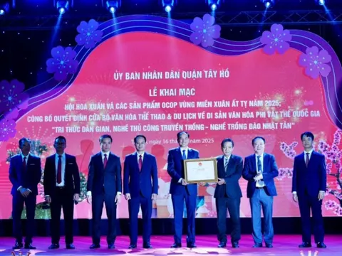Nghề trồng đào Nhật Tân được vinh danh là di sản văn hóa phi vật thể quốc gia