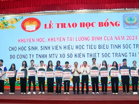 Trao 391 suất học bổng “Lương Định Của” tặng học sinh, sinh viên hiếu học tỉnh Sóc Trăng