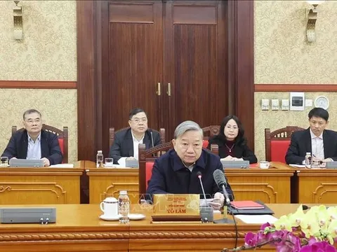 Tổng Bí thư Tô Lâm chủ trì Hội nghị của Ban Bí thư đánh giá công tác tổ chức Tết Ất Tỵ 2025