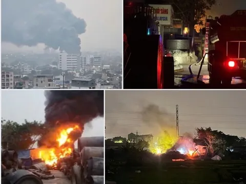 Hà Nội: Nhanh chóng khống chế đám cháy bãi phế liệu ở Thanh Trì