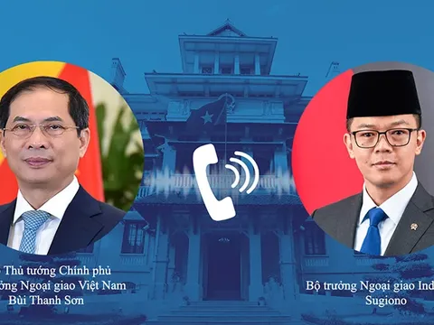 Phó Thủ tướng, Bộ trưởng Ngoại giao Bùi Thanh Sơn điện đàm với Bộ trưởng Ngoại giao Indonesia