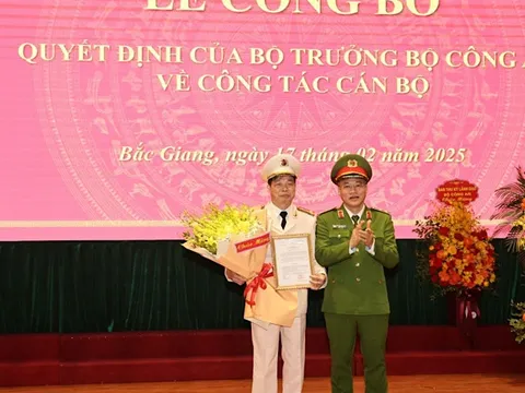 Công bố quyết định bổ nhiệm Giám đốc Công an tỉnh Bắc Giang