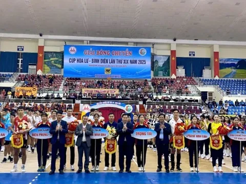 Khởi tranh Giải bóng chuyền cúp Hoa Lư-Bình Điền năm 2025