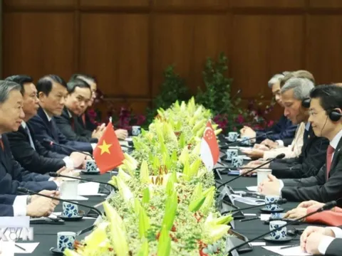 Tổng Bí thư Tô Lâm hội đàm với Thủ tướng Singapore Lawrence Wong