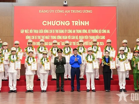 Đối thoại và tuyên dương Gương mặt trẻ Công an tiêu biểu 2024