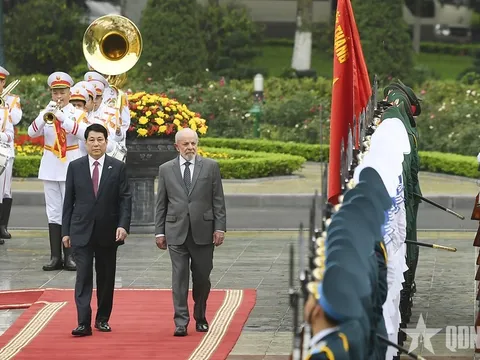 Chủ tịch nước Lương Cường chủ trì lễ đón cấp Nhà nước Tổng thống Brazil