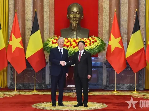 Chủ tịch nước Lương Cường và Nhà vua Bỉ Philippe hội kiến