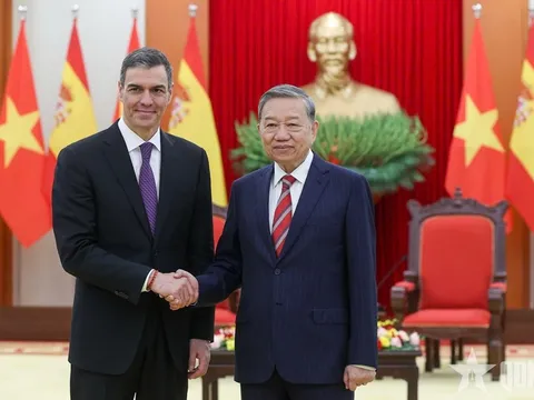 Tổng Bí thư Tô Lâm tiếp Thủ tướng Tây Ban Nha Pedro Sánchez