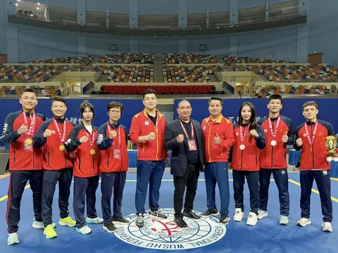 Wushu Việt Nam giành ngôi á quân Cúp tán thủ thế giới