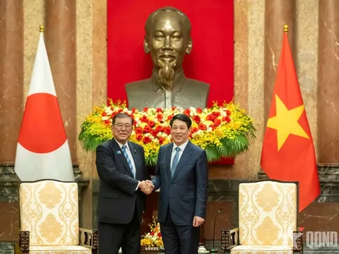Chủ tịch nước Lương Cường tiếp Thủ tướng Chính phủ Nhật Bản