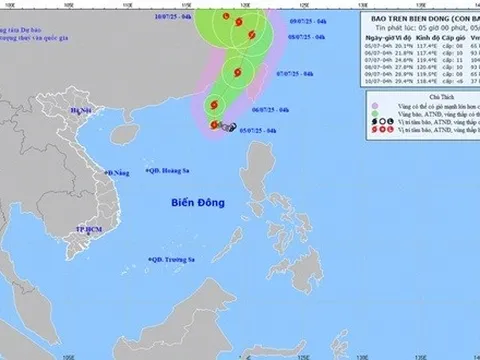 Áp thấp nhiệt đới đã mạnh lên thành cơn bão số 2