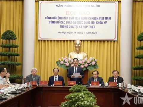 Họp báo công bố các luật đã được Quốc hội khóa XV thông qua