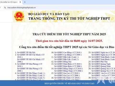 8 giờ ngày 16-7, công bố điểm thi tốt nghiệp THPT năm 2025