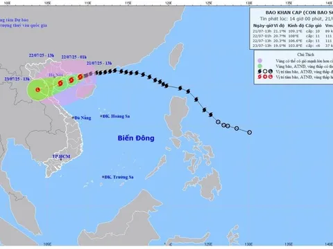 Bão số 3 mạnh lên 1 cấp sau khi vào vịnh Bắc Bộ, cách Quảng Ninh chỉ hơn 100km