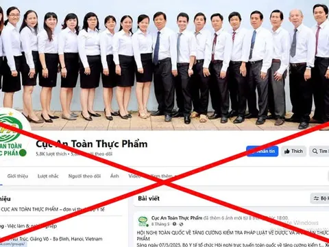 Cảnh giác với trang mạo danh Cục An toàn thực phẩm trên mạng xã hội