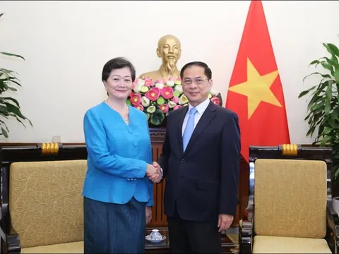 Phó thủ tướng, Bộ trưởng Bộ Ngoại giao Bùi Thanh Sơn tiếp Đại sứ Campuchia
