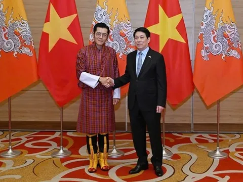 Chủ tịch nước Lương Cường chủ trì chiêu đãi cấp nhà nước Quốc vương Bhutan