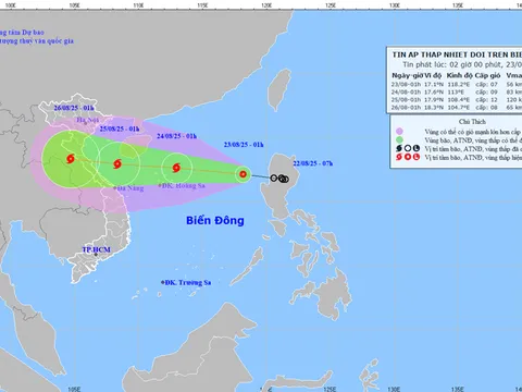 Thời tiết hôm nay (23-8): Áp thấp nhiệt đới đi vào Biển Đông