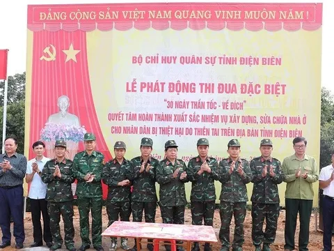 Điện Biên: Thi đua “30 ngày thần tốc hoàn thành làm nhà cho người dân vùng lũ”