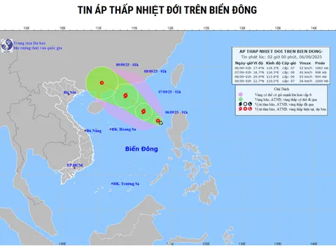 Thời tiết hôm nay (6-9): Áp thấp nhiệt đới có khả năng mạnh lên thành bão