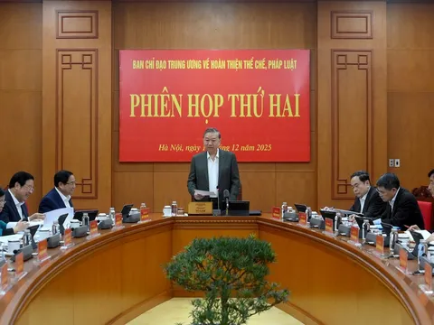 Phiên họp thứ hai, Ban Chỉ đạo Trung ương về hoàn thiện thể chế, pháp luật