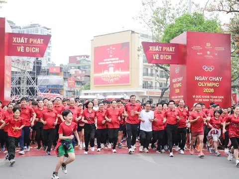 Ngày chạy Olympic 2026 diễn ra đồng loạt trên toàn quốc, lan tỏa tinh thần rèn luyện sức khỏe