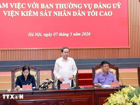 Đoàn Kiểm tra, giám sát của Bộ Chính trị, Ban Bí thư làm việc với Ban Thường vụ Đảng ủy Viện Kiểm sát nhân dân Tối cao