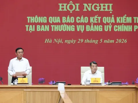 Đoàn kiểm tra của Bộ Chính trị: Đảng ủy Chính phủ hoàn thành khối lượng công việc lớn, có những đột phá