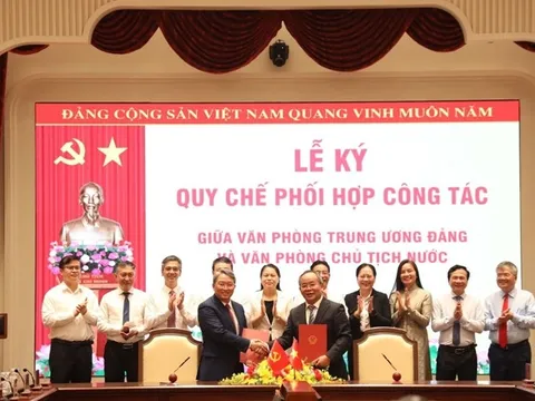 Văn phòng Trung ương Đảng và Văn phòng Chủ tịch nước ký Quy chế phối hợp công tác