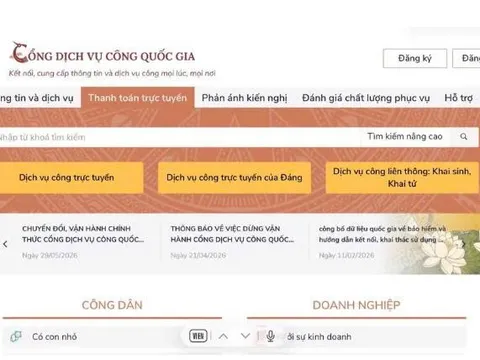 Quản lý, vận hành, khai thác Cổng Dịch vụ công quốc gia