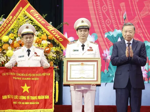 Học viện An ninh nhân dân đón nhận danh hiệu Anh hùng Lực lượng vũ trang nhân dân lần thứ ba