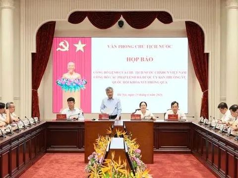 Công bố Lệnh của Chủ tịch nước về 2 Pháp lệnh sẽ có hiệu lực vào 1/7/2026