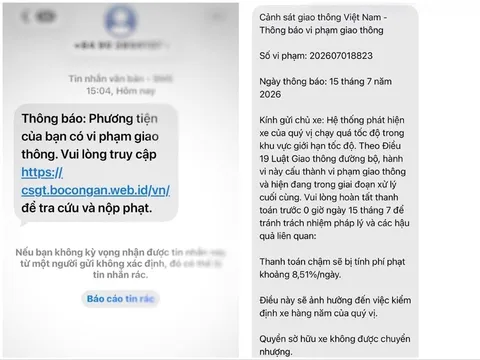 Cảnh báo thủ đoạn giả mạo Cổng Dịch vụ công để lừa đảo “phạt nguội”