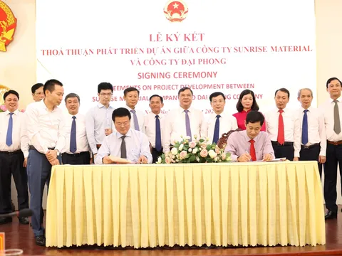 Công ty CP xây dựng hạ tầng Đại Phong ký kết phát triển dự án với Tập đoàn Sunrise Material (Singapore)