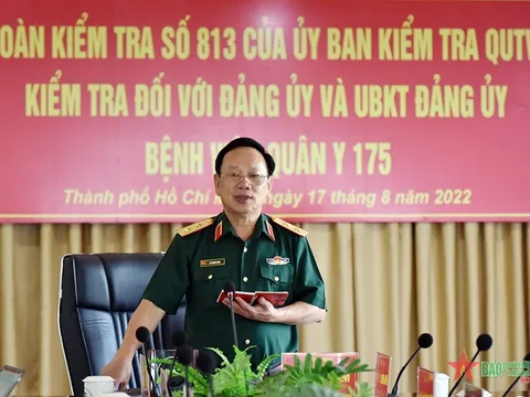Ủy ban Kiểm tra Quân ủy Trung ương làm việc với Bệnh viện Quân y 175