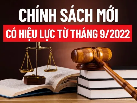 Một số chính sách nổi bật có hiệu lực từ tháng Chín sắp tới