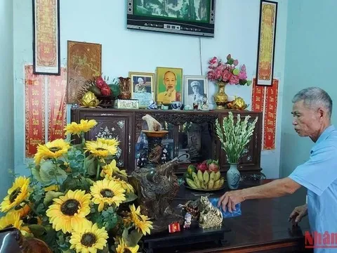 Mâm cơm giỗ Bác Hồ trong ngày Tết Độc lập ở Lệ Thủy