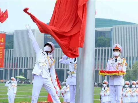 Lễ thượng cờ mừng Quốc khánh ở Lăng Chủ tịch Hồ Chí Minh
