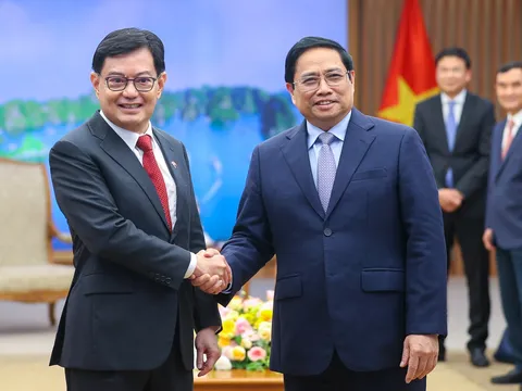 Thủ tướng Phạm Minh Chính tiếp Phó Thủ tướng Singapore Vương Thụy Kiệt