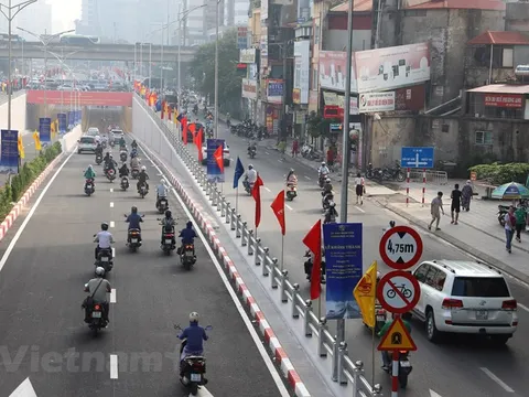 Hà Nội thông xe hầm chui tại nút giao đường Lê Văn Lương và vành đai 3
